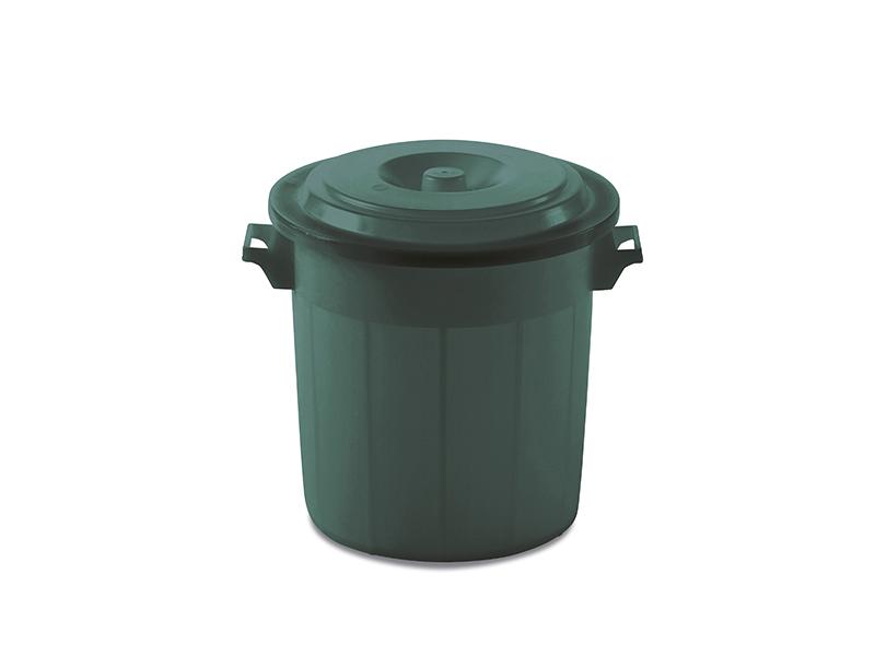 Круглая урна для мусора 50 Л(Зеленая) -  Италия